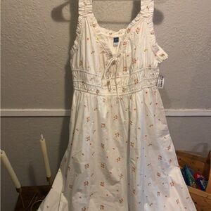 Old Navy Cream Floral Midi Dress